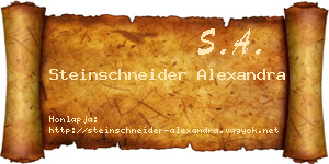 Steinschneider Alexandra névjegykártya